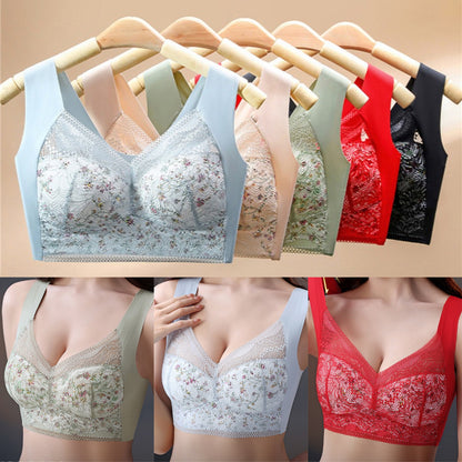 🔥【Paket od 3】💕🎁Bešavni grudnjak od ledene svile velike veličine, prozračan i podesiv【40kg-100kg】