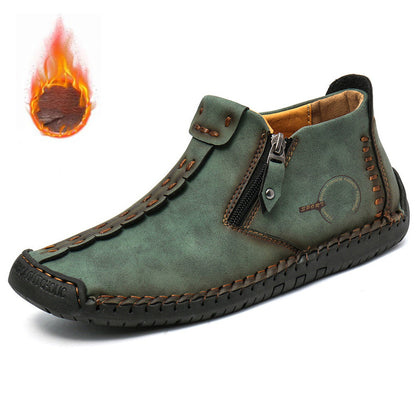 👞💥【38-48】Novost Zima 2025: Muške Martens čizme s podlogom od krzna i patentnim zatvaračem – Toplo, udobno i moderno za zimske dane!