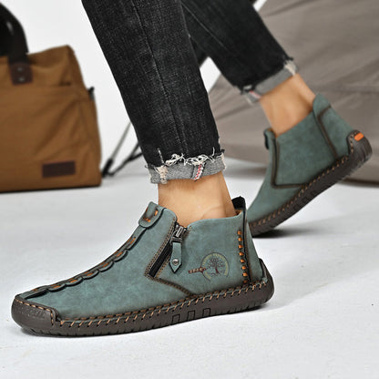 👞💥【38-48】Novost Zima 2025: Muške Martens čizme s podlogom od krzna i patentnim zatvaračem – Toplo, udobno i moderno za zimske dane!