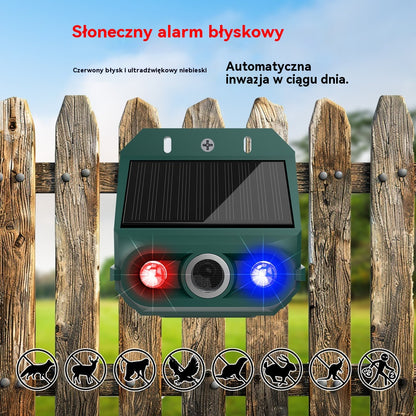 🔥Vanjski solarni ultrazvučni tjerač ptica s trepćućim infracrvenim svjetlom, crvenom i plavom LED diodom