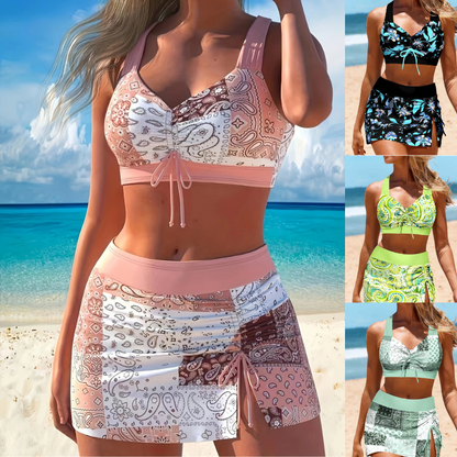 👙【50% popusta】【S-4XL】👙🌺Ljetni ženski dvodijelni kupaći kostim s etničkim printom, moderan i privlačan, udoban na dodir