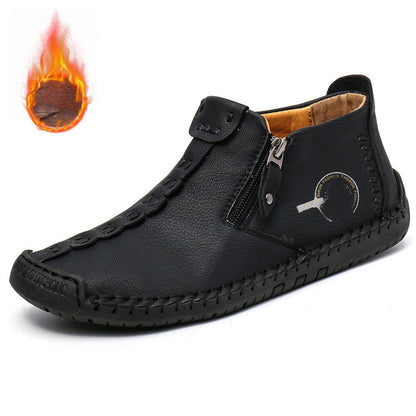 👞💥【38-48】Novost Zima 2025: Muške Martens čizme s podlogom od krzna i patentnim zatvaračem – Toplo, udobno i moderno za zimske dane!