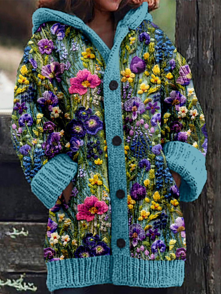 【S-6XL】🥰2025 Novi udobni kardigan s kapuljačom i retro printom