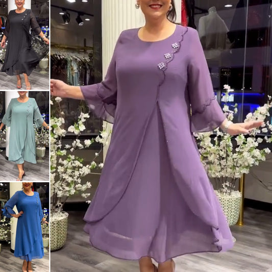 👗👗【Vremenski ograničena ponuda】【S-5XL】❤️2025 nova visokokvalitetna haljina od šifona