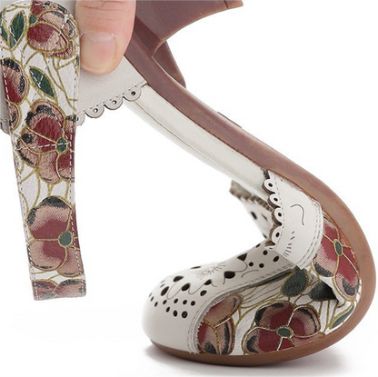 🥿✨【35-40】Ženske mekane kožne sandale na visoku petu novog stila ljeta 2025., moderne i udobne