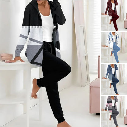 👕👖【S-3XL dugi rukavi + hlače】Jesen i zima novi ženski ležerni dvodijelni set s printom