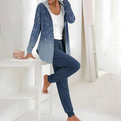 👕👖【S-3XL dugi rukavi + hlače】Jesen i zima novi ženski ležerni dvodijelni set s printom