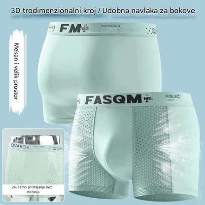 💖🩲【Paket od 6 komada】🌹🛒【L-4XL】 2025 Summer Ice Silk muške prozračne mrežaste bokserice--5A Antibakterijske--Uske i nesputane