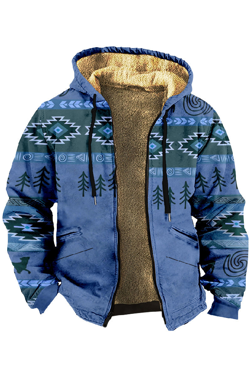 💖✨👔【S-4XL】Jesenski i zimski ležerni muškarci plus debeli baršunasti kaput i topla kapuljača od janjeće vune