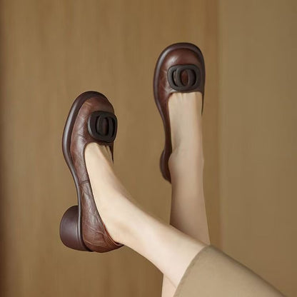 👠【Ograničena ponuda 50%】【35-40】2025 Nove udobne kožne cipele 👠 Retro potpetica 5 cm 🌟 Elegantne i svestrane