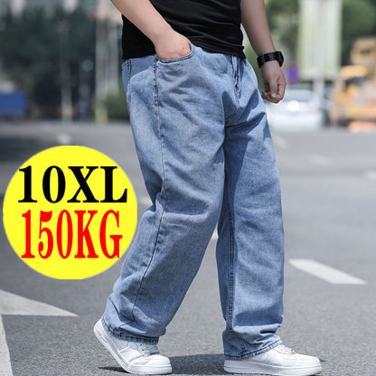 🤸‍♂️👖【50% popusta 🔥】【45–150 kg】🌌Novi model 2025: muške traperice velikih veličina, širokog kroja, rastezljive i udobne