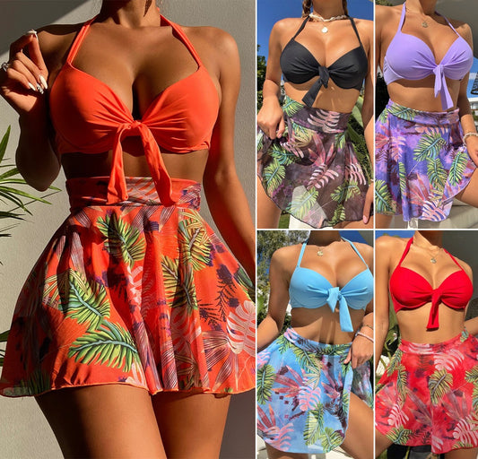 🏊‍👙【50% popusta】🌴【S-2XL】Ljetni seksi kupaći kostim u havajskom stilu s printom, dvodijelni, udoban i moderan, velika veličina