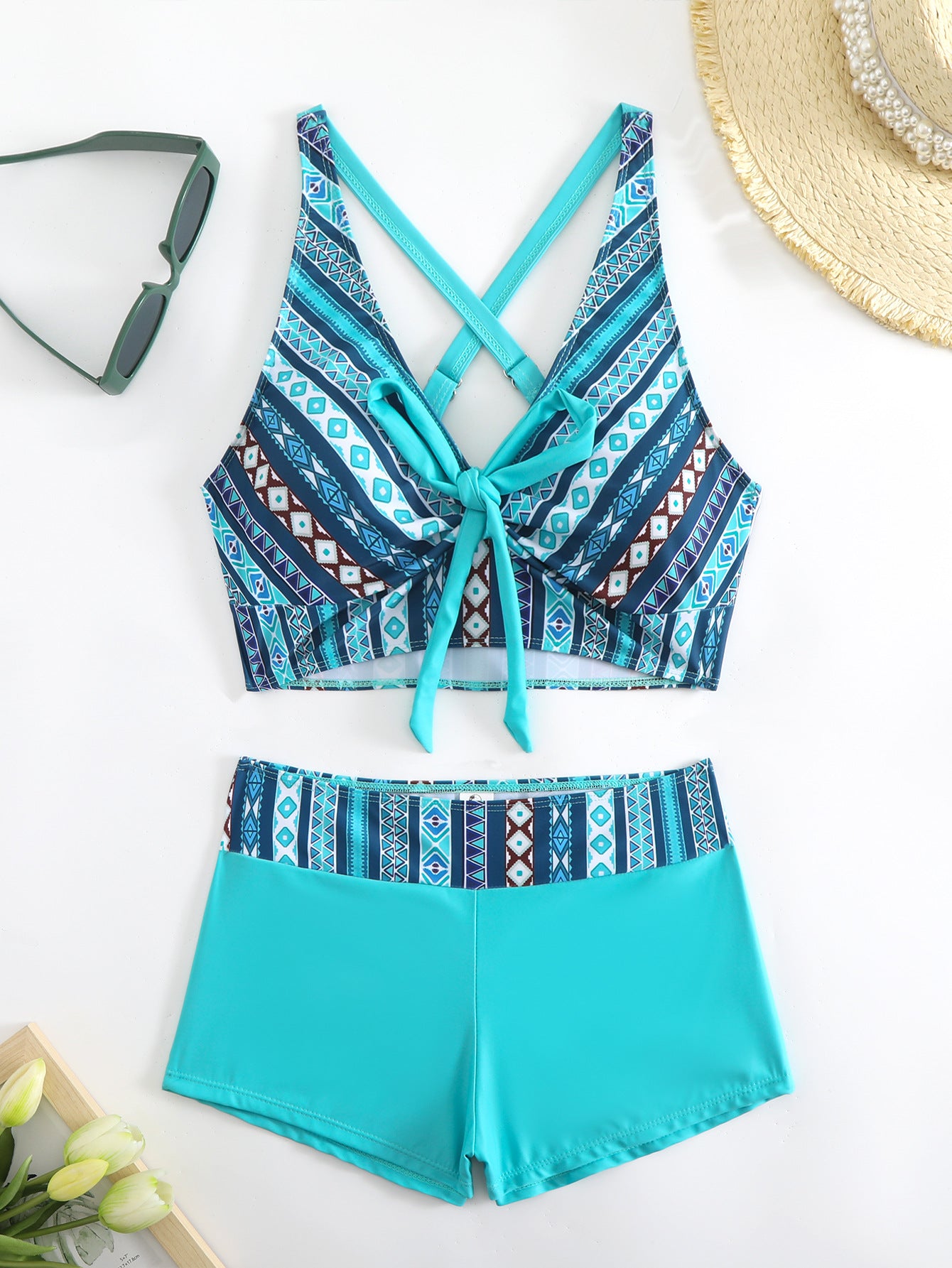 🏊‍👙【50% popusta】【S-5XL】🌴Ljetni elegantni kupaći kostim velikih veličina s printom, moderan i lijep, slobodan i udoban