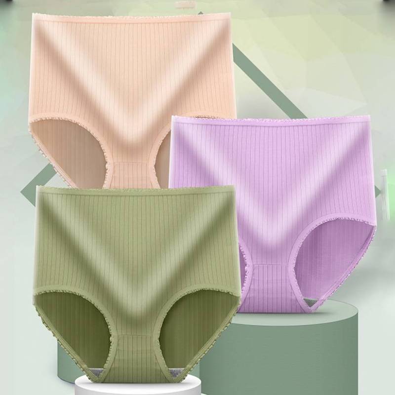 💖 (8 komada) Ženske mekane pamučne prozračne antibakterijske gaćice visokog struka, udobne i ne deformirane