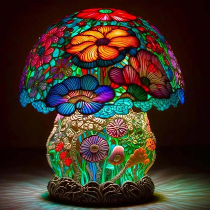 🔥Zadnji dan popusta -75% 🍄Stolna lampa od vitraja Gljiva iz serije Plant🎉-3933776