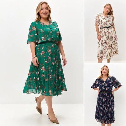 🌸💥【S-5XL】Nova ljetna, mekana šifonska elegantna haljina s printom - za svakodnevnu i svestranu upotrebu