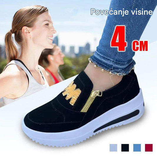 🔥👞【35-43】Novi stil ženske cipele s patentnim zatvaračem s bočnim debelim potplatom, sportske cipele, udobne i prozračne