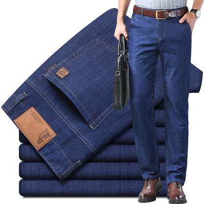 👖👖【60-110KG】 Svestrane, ležerne, jednostavne muške traperice veće veličine-3932446