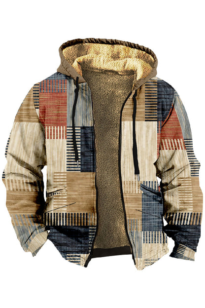 💖✨👔【S-4XL】Jesenski i zimski ležerni muškarci plus debeli baršunasti kaput i topla kapuljača od janjeće vune