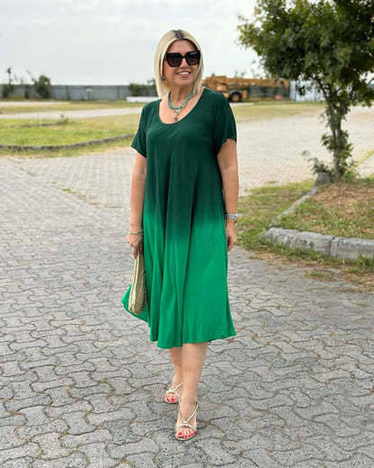 🍃🌹【S-5XL】2025 nova modna gradijent duga suknja, spoj u dvije boje za druženje, svestrana i udobna 💖