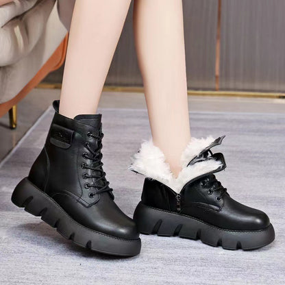 ⛄️👢【35-40】Nove zimske čizme s debelim đonom i toplim baršunom za snijeg, mekane đonove, vodootporne i protuklizne-3831730