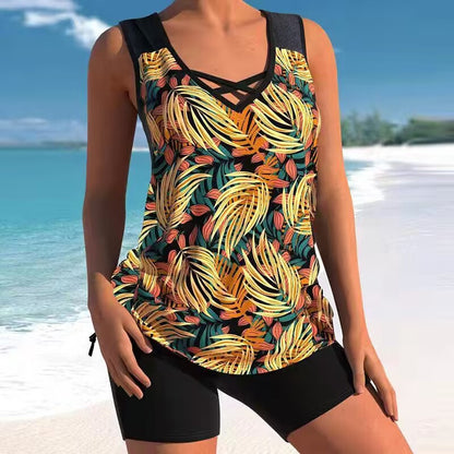 🩱【50% popusta】【S-5XL】🩱Novi ljetni visokokvalitetni, prozračni, modni kupaći kostim iz dva dijela s printom u etničkom stilu🌊