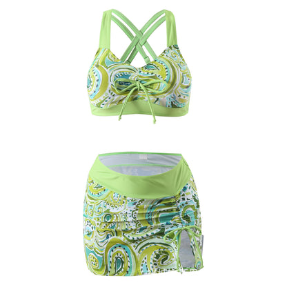 👙【50% popusta】【S-4XL】👙🌺Ljetni ženski dvodijelni kupaći kostim s etničkim printom, moderan i privlačan, udoban na dodir