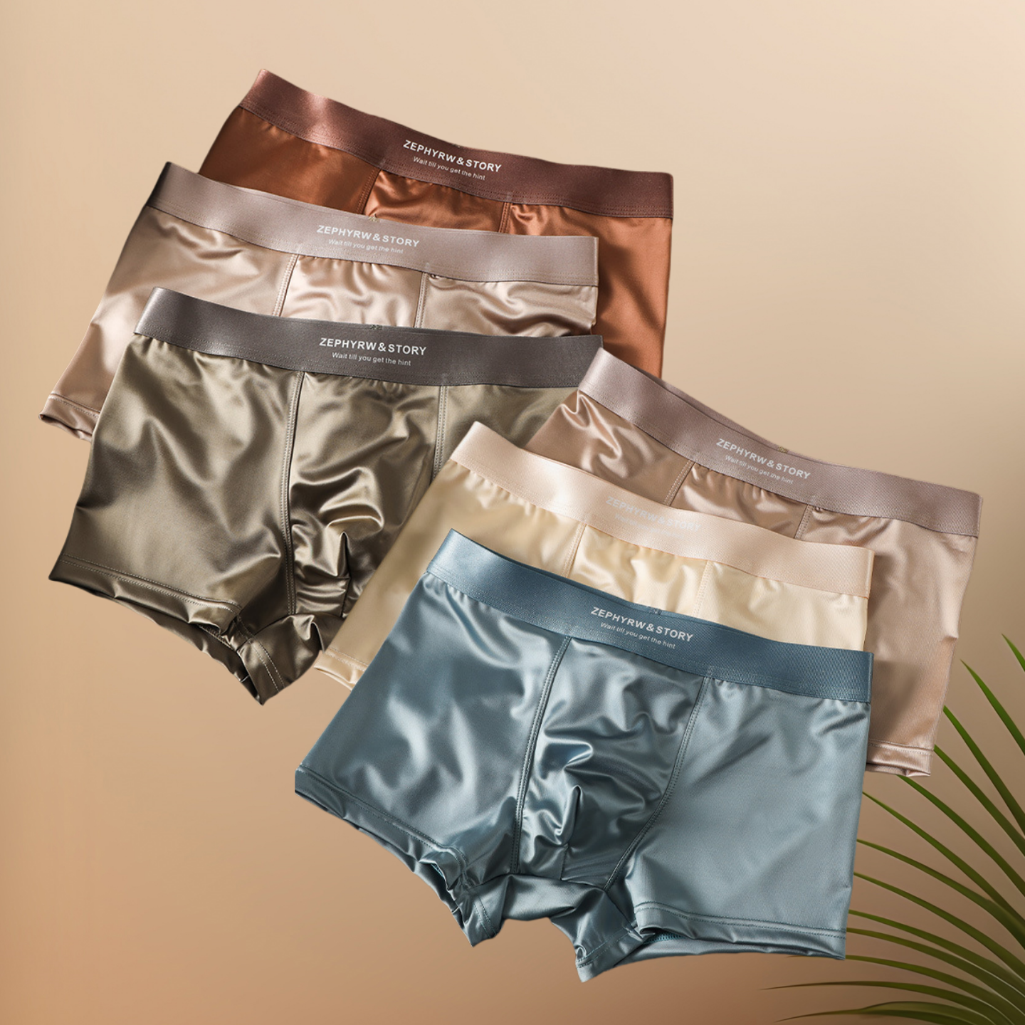 🔥【Pakiranje od 6 komada】Nove muške donje rublje od ledeno svile, ljetne prozračne bokserice, satenske muške donje rublje