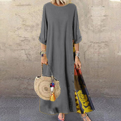 💥👗【M-5XL】2025 nova modna ženska moderna retro haljina jednobojna haljina, ležerna za odmor, dnevna svestrana🔥